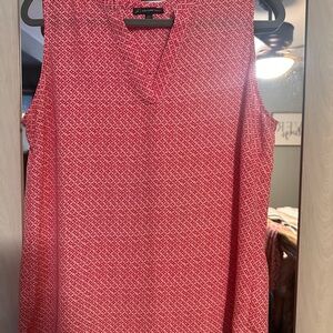 Adrianna Papell Red Geometric Sleeveless Blouse